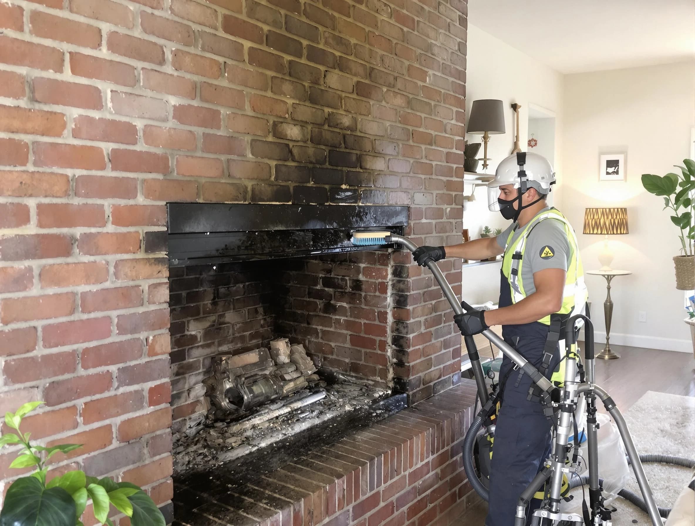 Cecil Chimney Sweep providing fireplace cleaning services in Cecil, PA