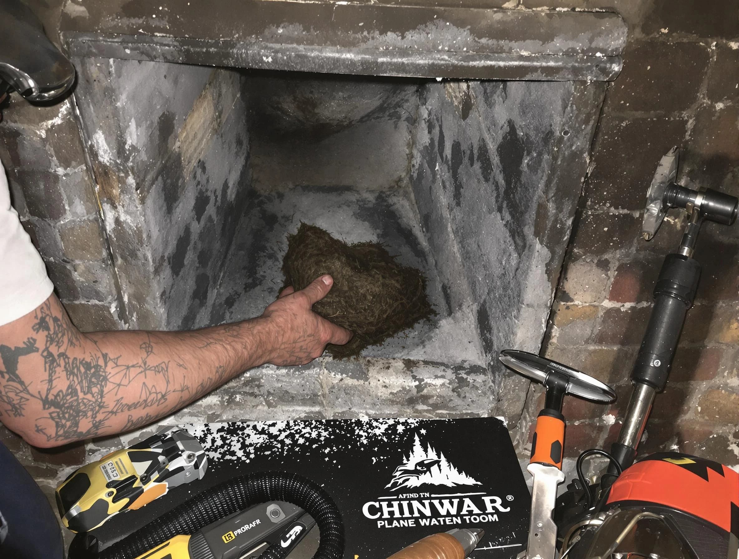 Cecil Chimney Sweep safely removing debris and screening chimney in Cecil, PA