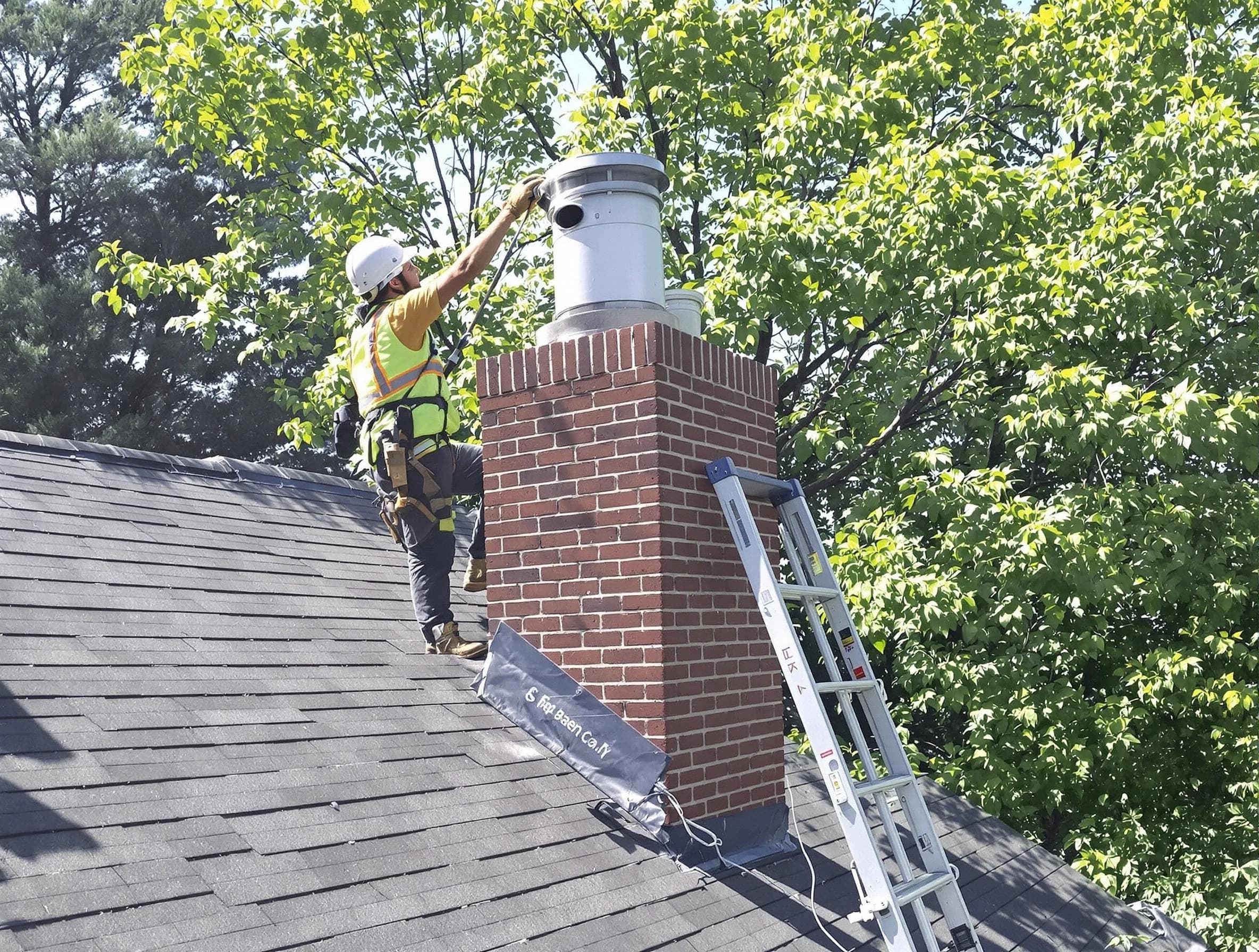 Chimney liner inspection by Cecil Chimney Sweep in Cecil, PA