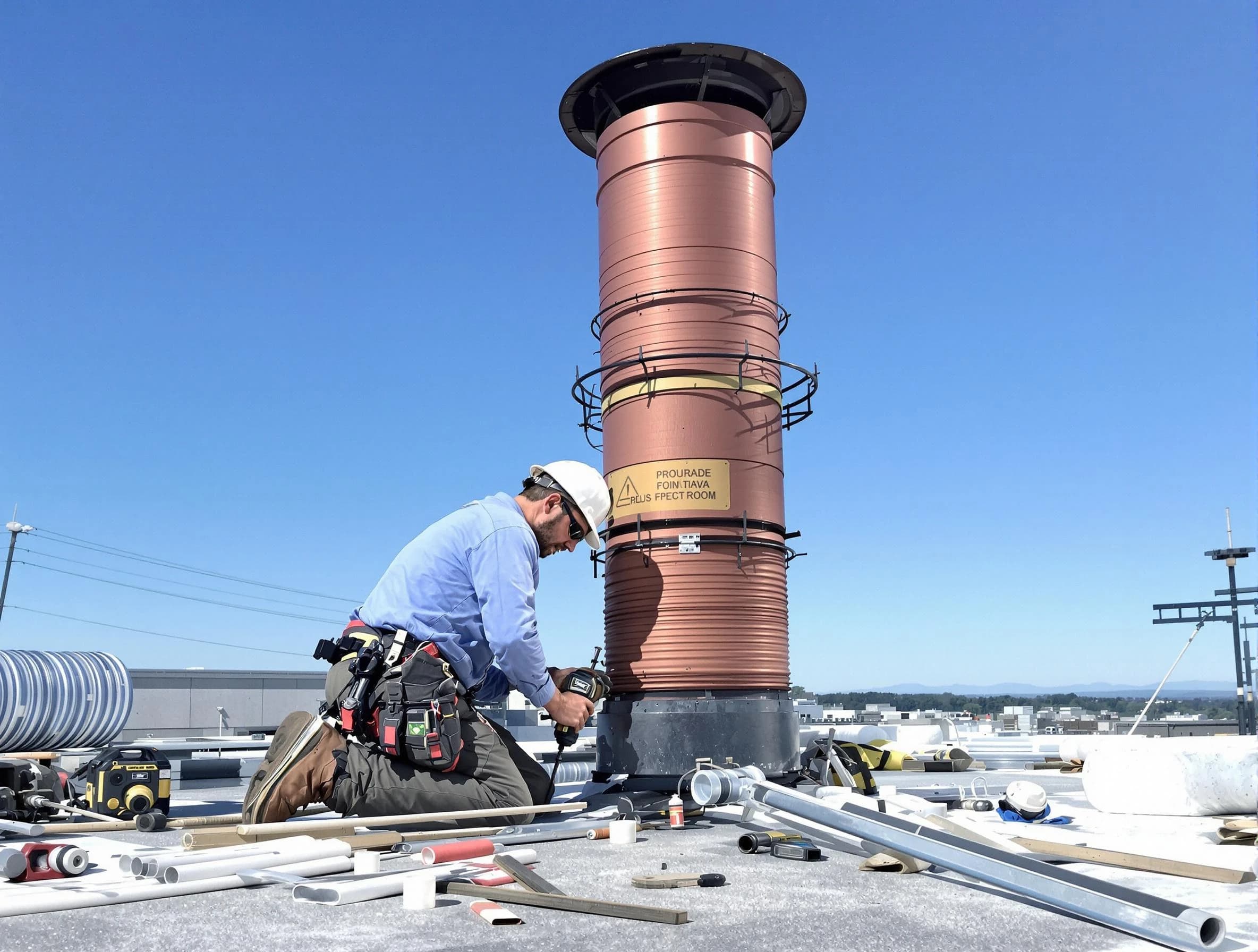 Installed chimney liner by Cecil Chimney Sweep in Cecil, PA