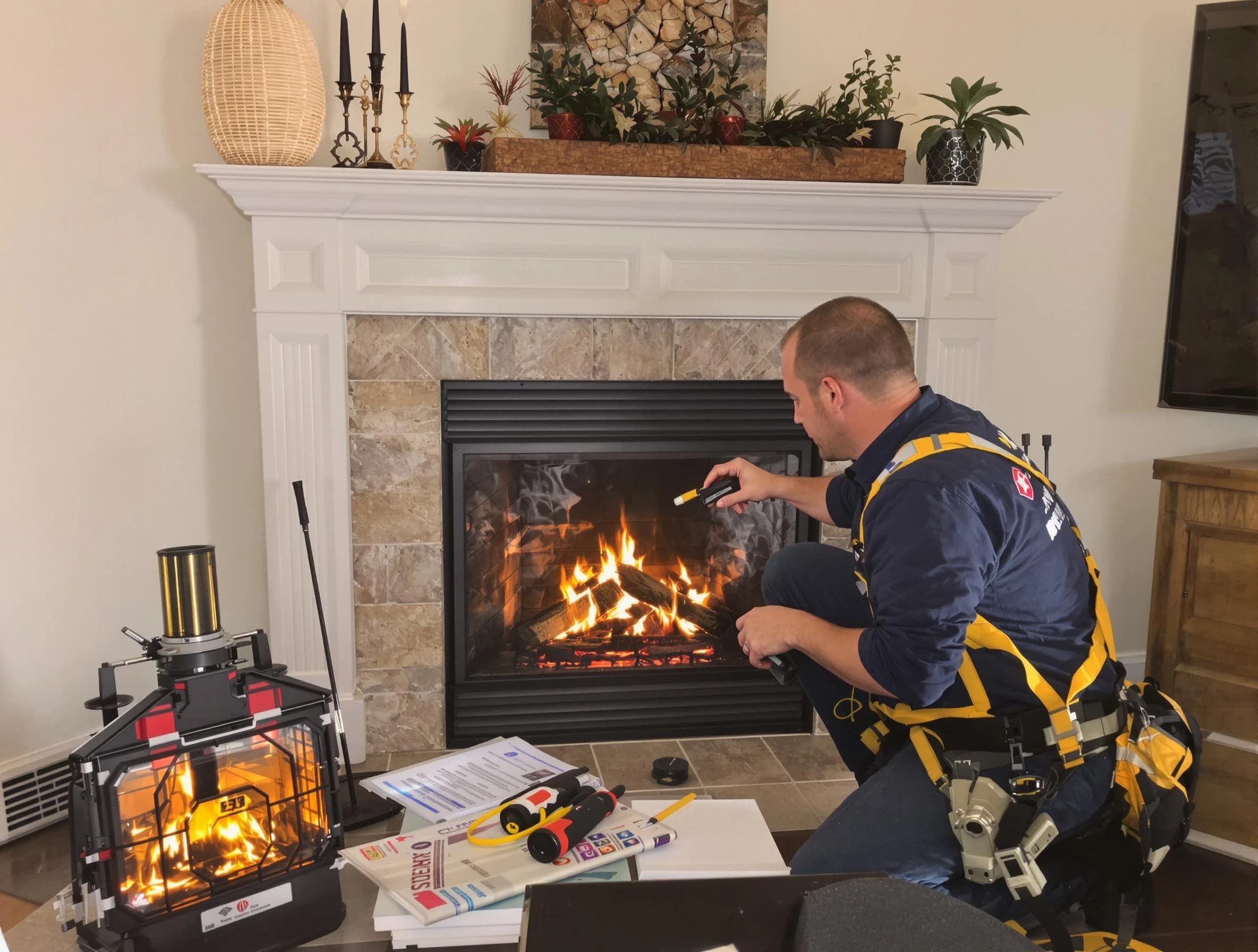 Safety-focused fireplace inspection by Cecil Chimney Sweep in Cecil, PA