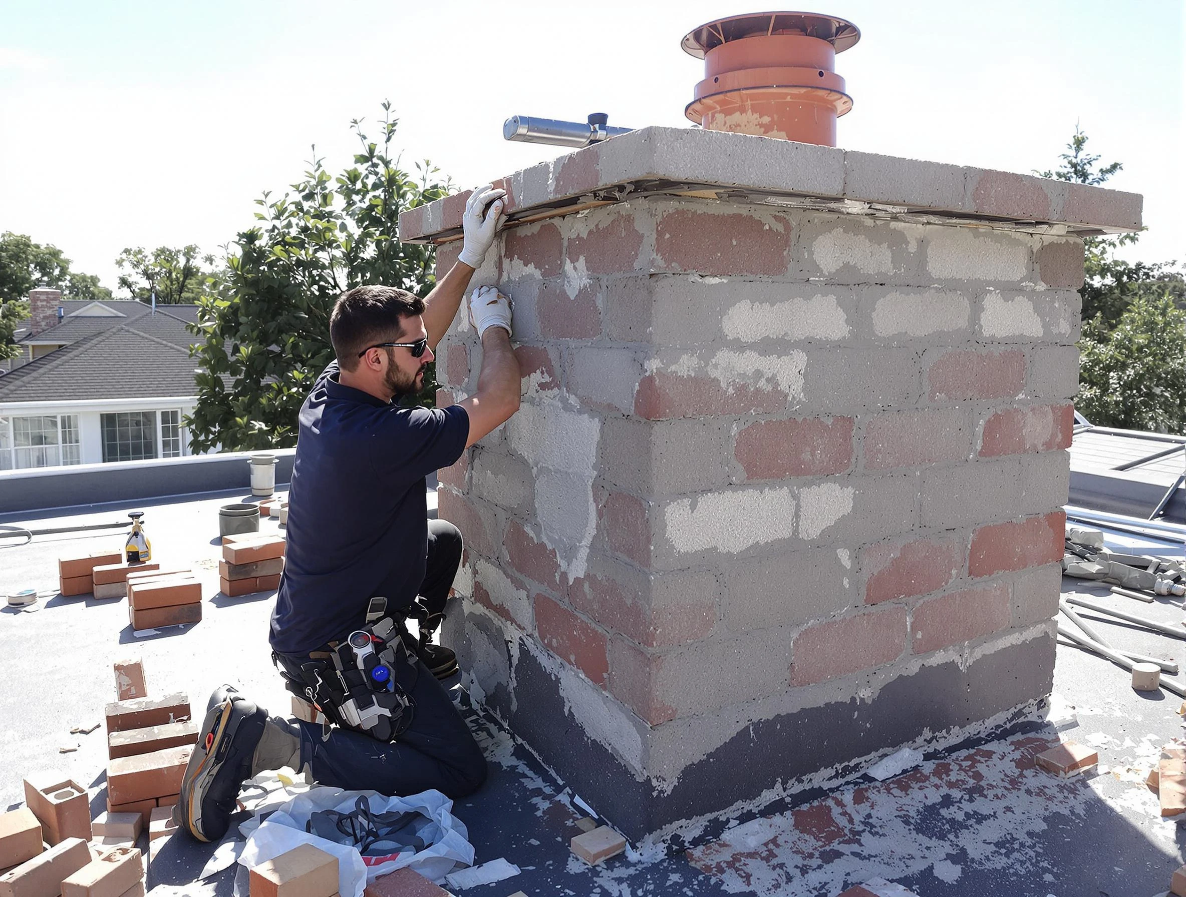 Advanced chimney repair process by Cecil Chimney Sweep in Cecil, PA