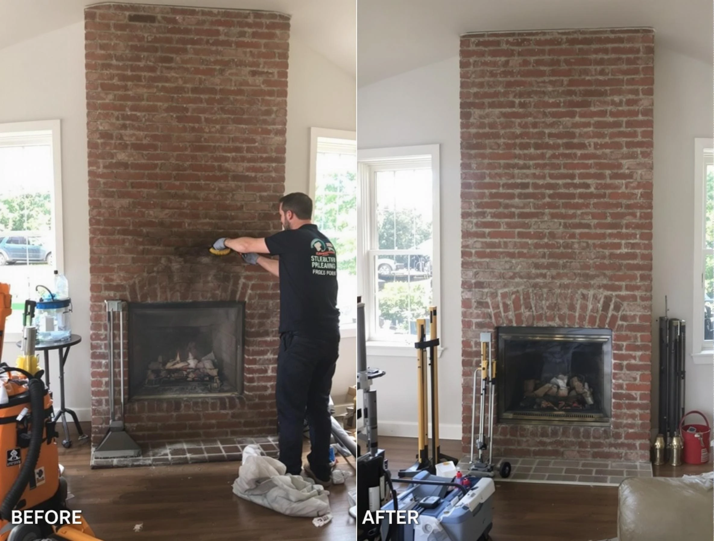 Finished chimney sweeping service by Cecil Chimney Sweep in Cecil, PA