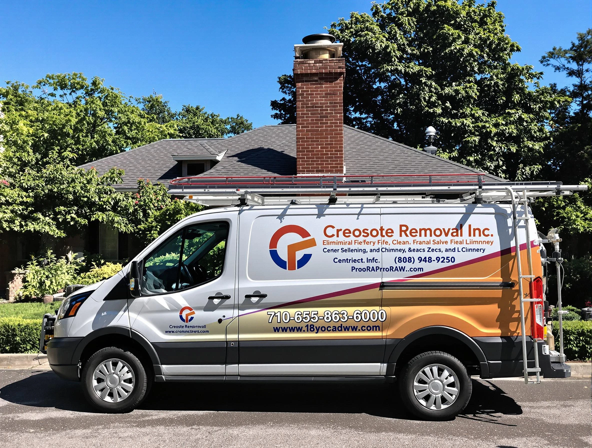 Cecil Chimney Sweep technician removing creosote safely in Cecil, PA