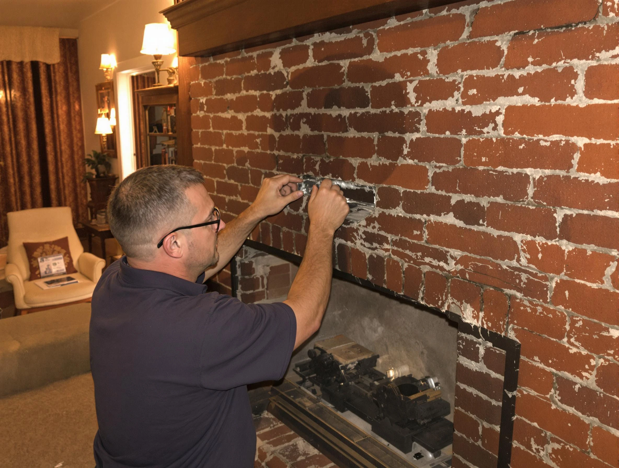 Cecil Chimney Sweep expert fixing a fireplace in Cecil, PA